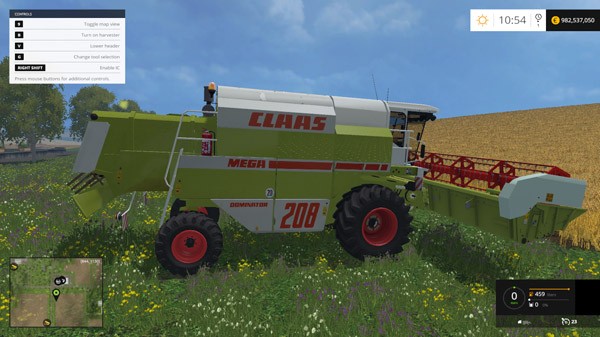 FS15 - Claas Mega 208 Biçerdöver Yaması