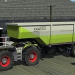 CLAAS Xerion Saddle Traktör ve Kaweco Auflieger Römork