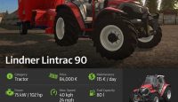 FS17 Lindner Lintrac 90 Traktör Ayrıntıları