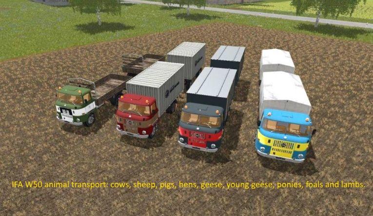 FS17 – Ifa W50 Hayvan Taşıma Paketi V1.0