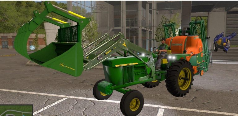 FS17 – JD 4020 2 Çeker Traktör + Ön Yükleyici