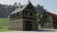 FS19 – Yerleştirilebilir Yarı Ahşap Ahır V1