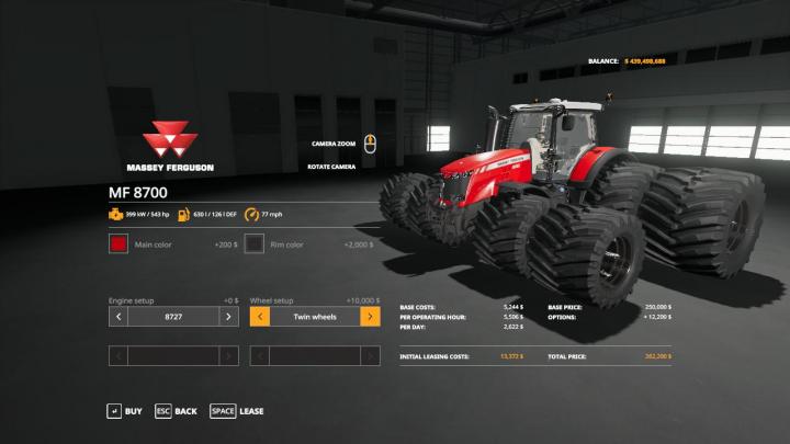 FS19 – Massey Ferguson 8700 Ve Traktör V1