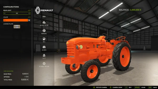 FS25 Renault D22 Traktör Modu İndir FS25 Renault D22 Traktör Modu İndir